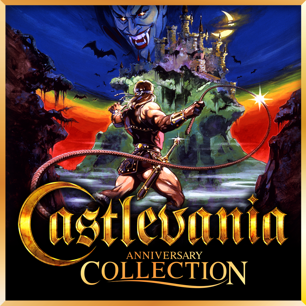 Simon Belmont faces Dracula’s castle in Castlevania Anniversary Collection artwork