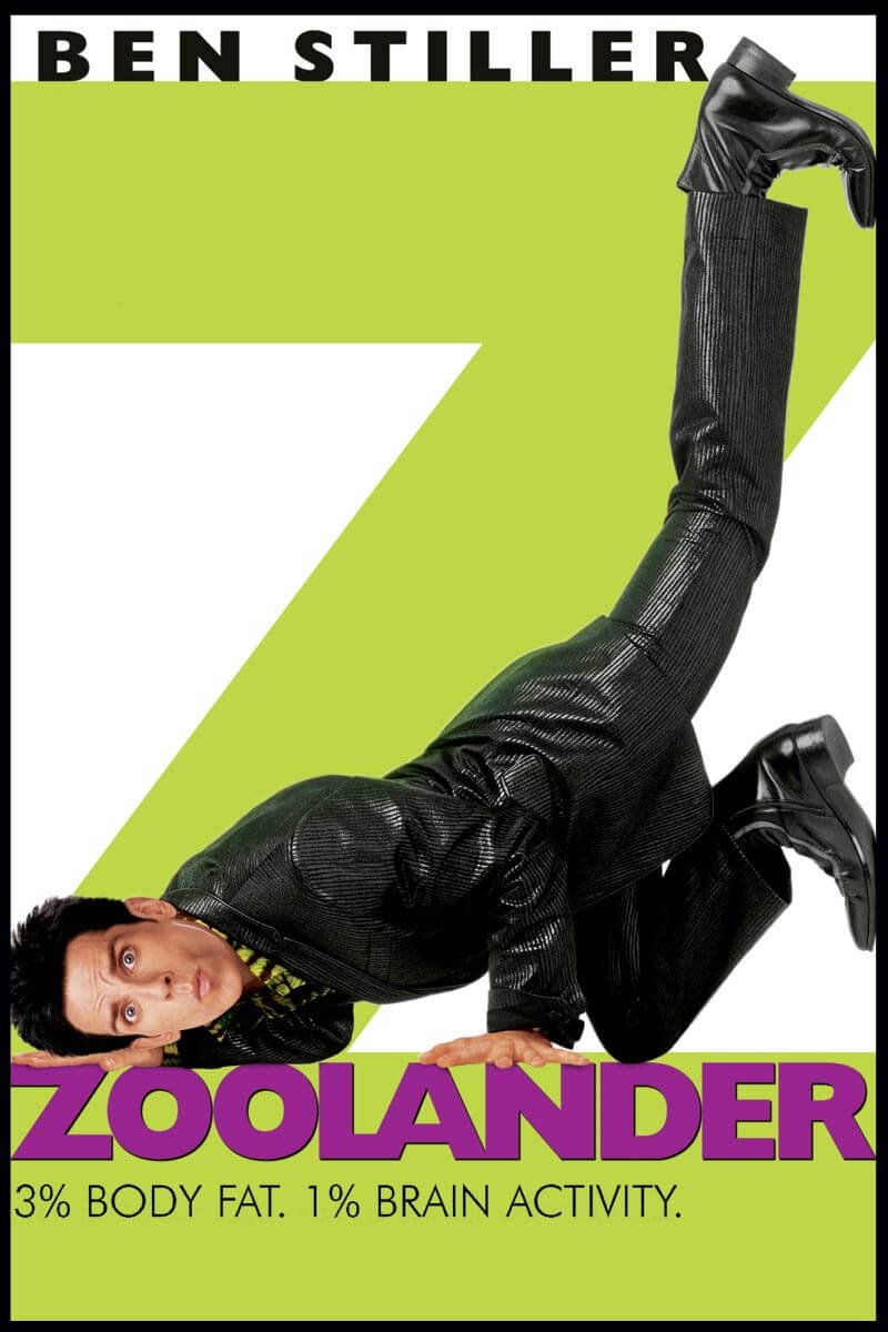 Ben Stiller as Derek Zoolander in official poster artwork for the 2001 comedy